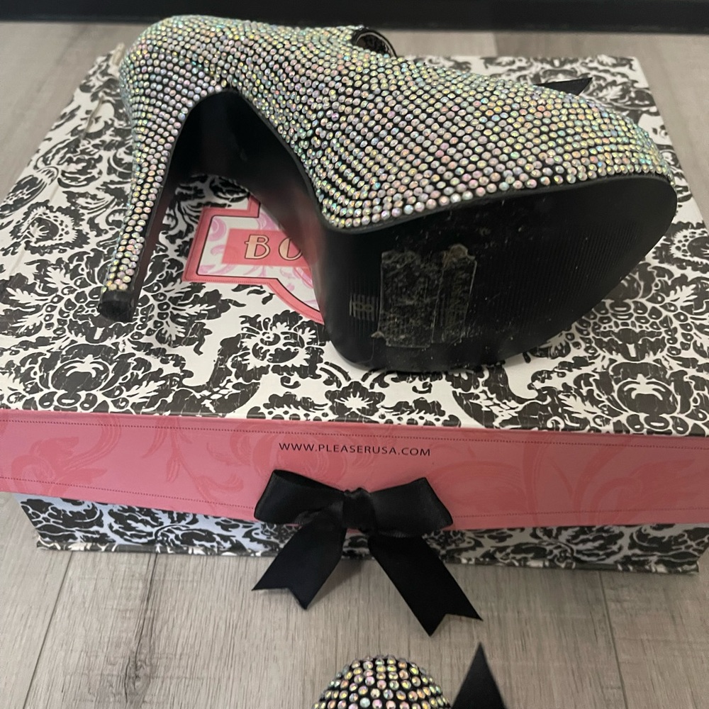 Bordello Rhinestone Heels - Picture 7 of 9